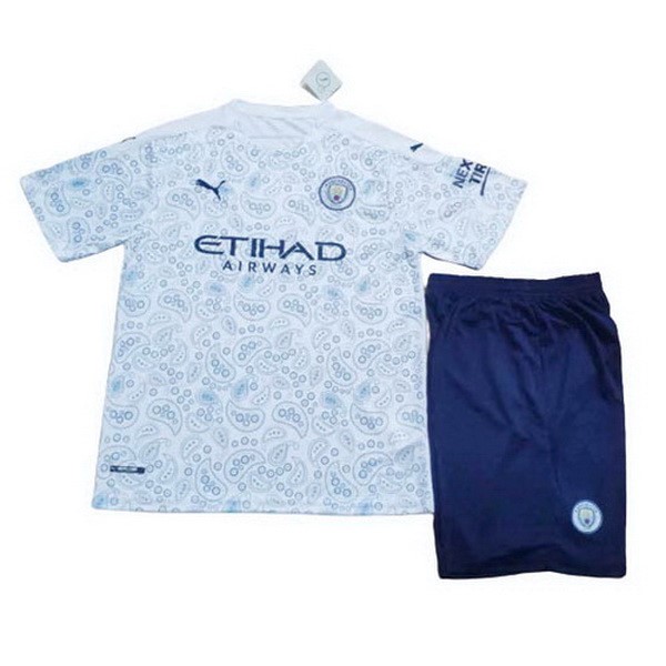 Camiseta Manchester City Tercera Equipación Niños 2020-2021 Azul